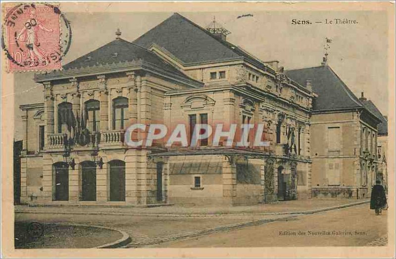 Old Postcard The Theater Direction