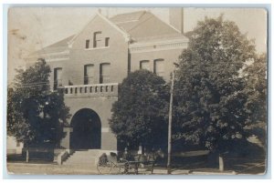 c1905 Post Office Building View Houlton Maine ME RPPC Photo Unposted Postcard