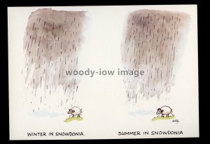 BES061 - Winter in Snowdonia - Summer in Snowdonia - Besley comic postcard