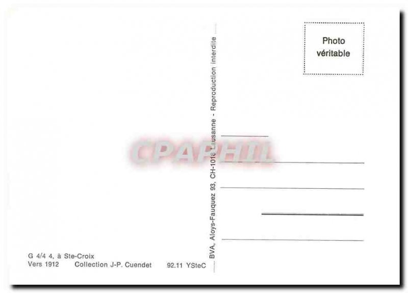 Postcard Modern G4 / April 4 � St. Croix. Ers 1912. Collection J-P Cuendet