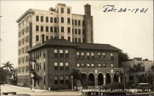 Fort Ft. Myers FL Franklin Arms Hotel c1931 Real Photo Postcard