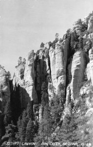 RPPC, AZ Arizona  OAK CREEK~SECRET CANYON  Rock Formations  c1940's Postcard