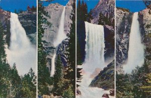 Four Waterfalls in Yosemite Valley - Yosemite National Park CA, California