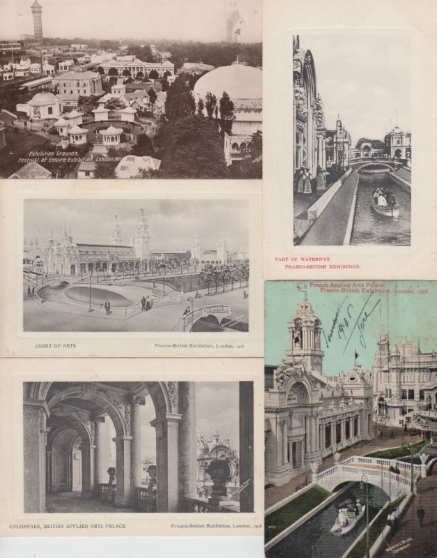 FRANCO BRITISH EXHIBITION EXPO 1908 London U.K. 50 Vintage Postcards (L4571)