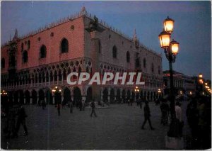 Postcard Modern Venice Palazzo Ducale night