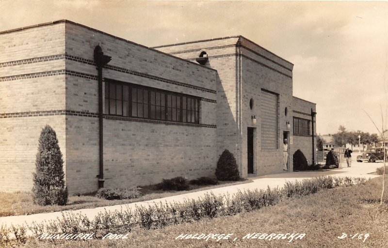 G32/ Holdrege Nebraska RPPC Postcard  c1940s Municipal Swimming Pool