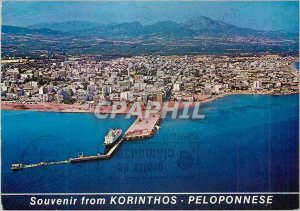 Modern Postcard Souvenir of Corinth Photo taken flight