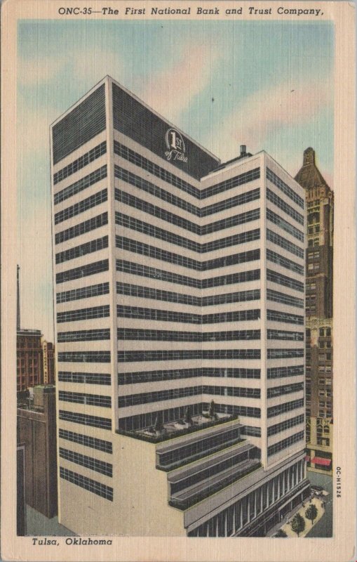 Postcard The First National Bank and Trust Company Tulsa Oklahoma OK