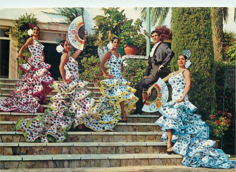 Postcard Spain Paco Lucio Fiesta Ballet Dance Cadiz Costumes