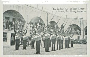 Ontario Canada Fort Henry Guard Feu de Joie 1956 B&W Postcard