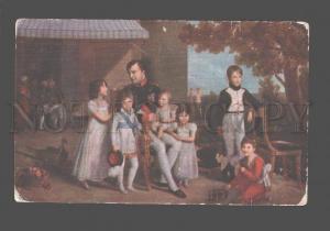 079722 NAPOLEON & Murat children by Ducis Vintage colorful PC