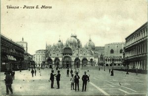 Venezia Plaza E Morco St Mark's Square Palermo Italy Postcard 1908