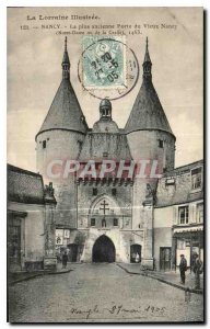 Old Postcard Nancy Lorraine illustrated the oldest door of the old Our Lady N...