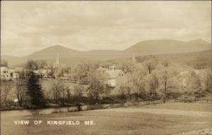 Kingfield ME General View c1920s Real Photo Postcard