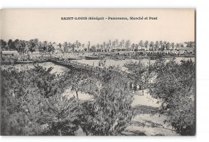 Saint Louis Senegal Postcard 1901-1907 Panorama Marche et Pont General View