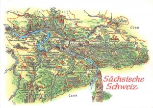 BR15790 Sachsische schweiz map cartes geographiques    germany