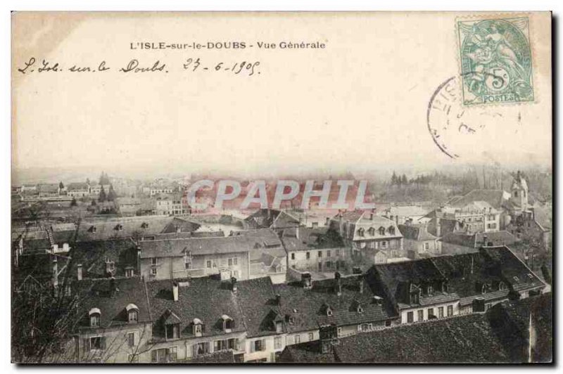 Postcard Old L & # 39isle on the Doubs General view