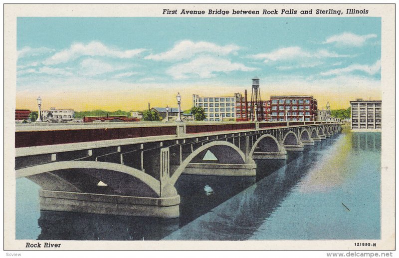 First Avenue Bridge Between Rock Falls And Sterling, Illinois, 1930-1940s