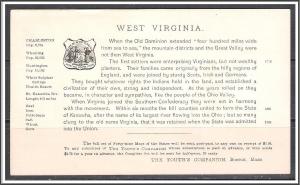 West Virginia Youth's Companion Map c1891 - [WV-008]