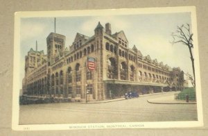 VINTAGE UNUSED POSTCARD WINDSOR STATION MONTREAL CANADA