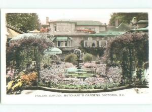 Old RPPC - ITALIAN GARDEN AT BUTCHART GARDENS IN VICTORIA BC p2622