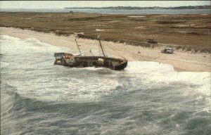 Shipwreck Ship New Bedford 1965 Chatham Cape Cod Postcard 