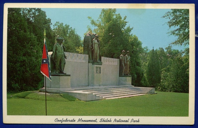 Confederate Monument Shiloh Tennessee tn postcard #2 