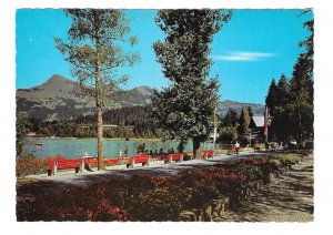 Austria Tirol Kitzbuhel Health Spa Luftkurort Seepromenade Schwarzsee Postcard