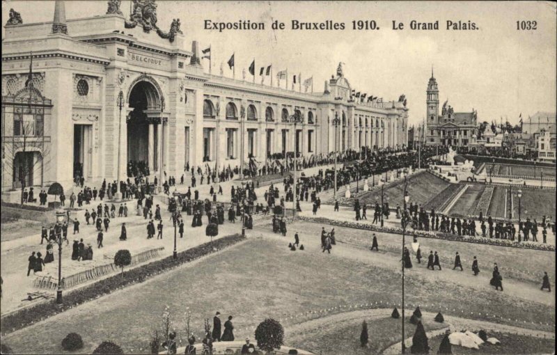 Brussels International Exposition of 1910 The Grand Palais Postcard