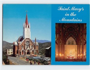 Postcard Saint Mary's in the Mountains, St. Mary's Church, Virginia City, NV