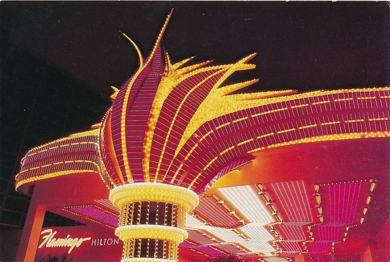 Flamingo Hilton Hotel Casino - Colorful Marquee - Las Vegas NV, Nevada