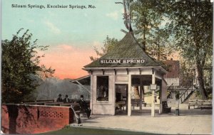 Postcard MO Excelsior Springs - Sulpho-Saline Spring - pavillion