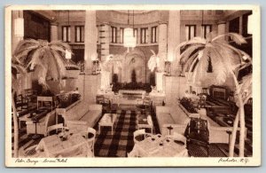 Palm Lounge  Seneca Hotel  Rochester  New York  Postcard  1941