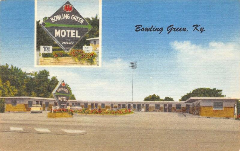 Bowling Green Kentucky 1950s Postcard Bowling Green Motel
