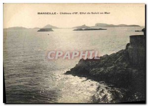 Postcard Old Marseille If sea sun effect castle