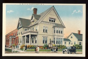 Pawtucket, Rhode Island/RI Postcard, YWCA, Old Car, 1920's?