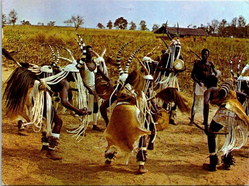 Vintage Continental Size Postcard Konkomba Dancing Sambuli at Saboba ...