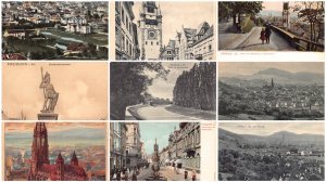 Germany Freiburg i Br Statue General view etc lot of 9 postcards C338