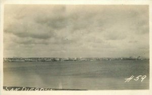 C-1910 San Diego California Harbor #59 Postcard RPPC real photo 20-494