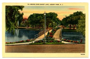 NJ - Asbury Park. Bridge Over Sunset Lake