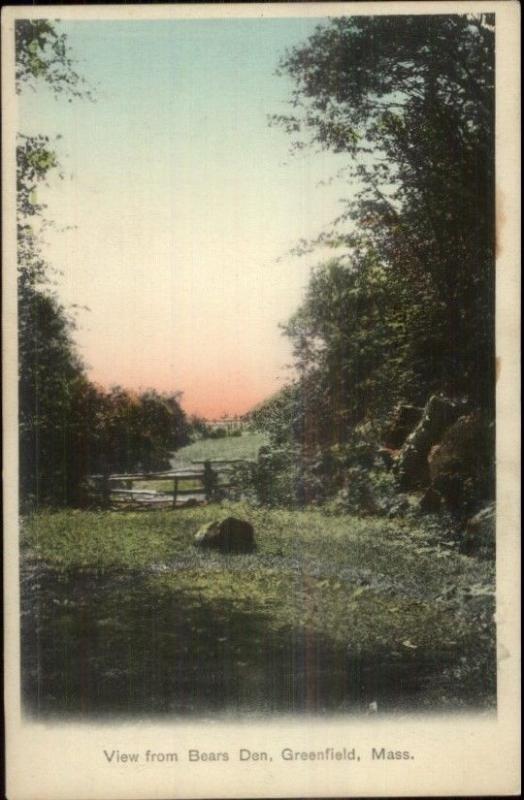Greenfield MA From Bears Den c1905 Postcard