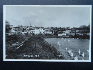 Devon KINGSBRIDGE Village showing HILLMAN CAR GARAGE c1960s RP Postcard