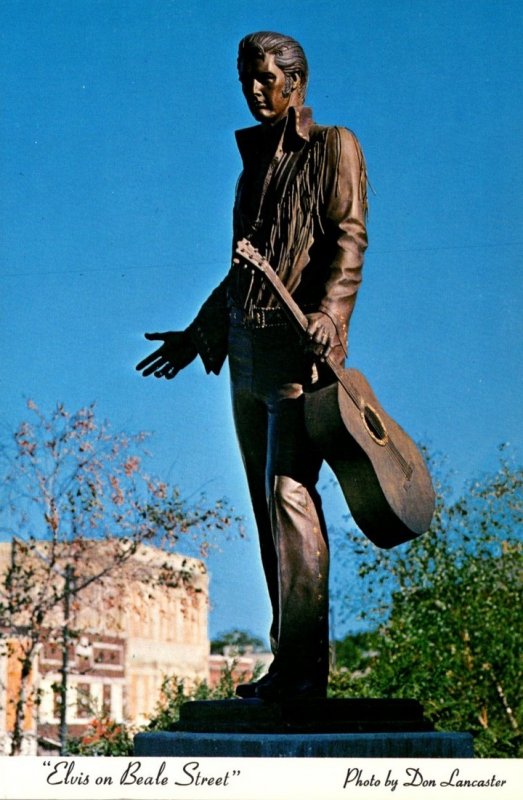 Tennessee Memphis Elvis Statue On Beale Street