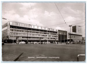 1960 Hauptbahnhof Main Entrance Munich Germany Posted RPPC Photo Postcard