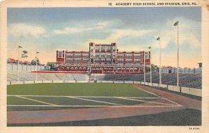 Academy High School and Stadium Erie, Penn USA Football Stadium 1937 