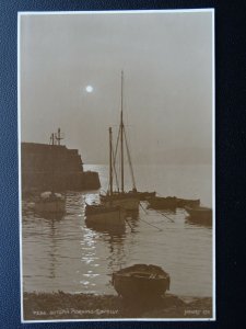 Devon CLOVELLY Autumn Harbour Scene c1927 RP Postcard by Judges 7536