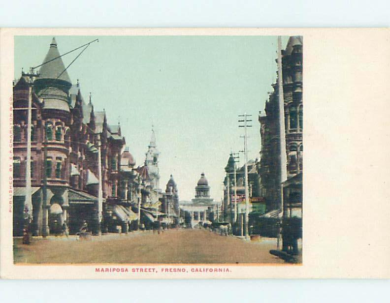 Pre-1907 STREET SCENE Fresno California CA W2365