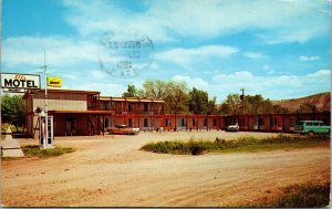 Ell's Motel Best Western Duchesne Utah Postcard PM 1961 to Billings Montana