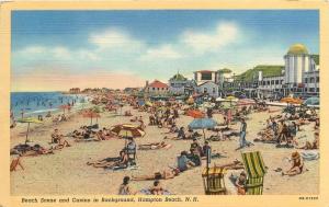Beach Casino 1940s HAMPTON BEACH NEW HAMPSHIRE Teich postcard 3721