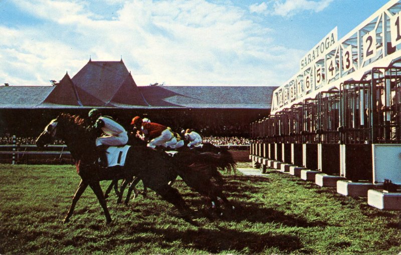 NY - Saratoga Springs. Saratoga Race Track, Horse Racing